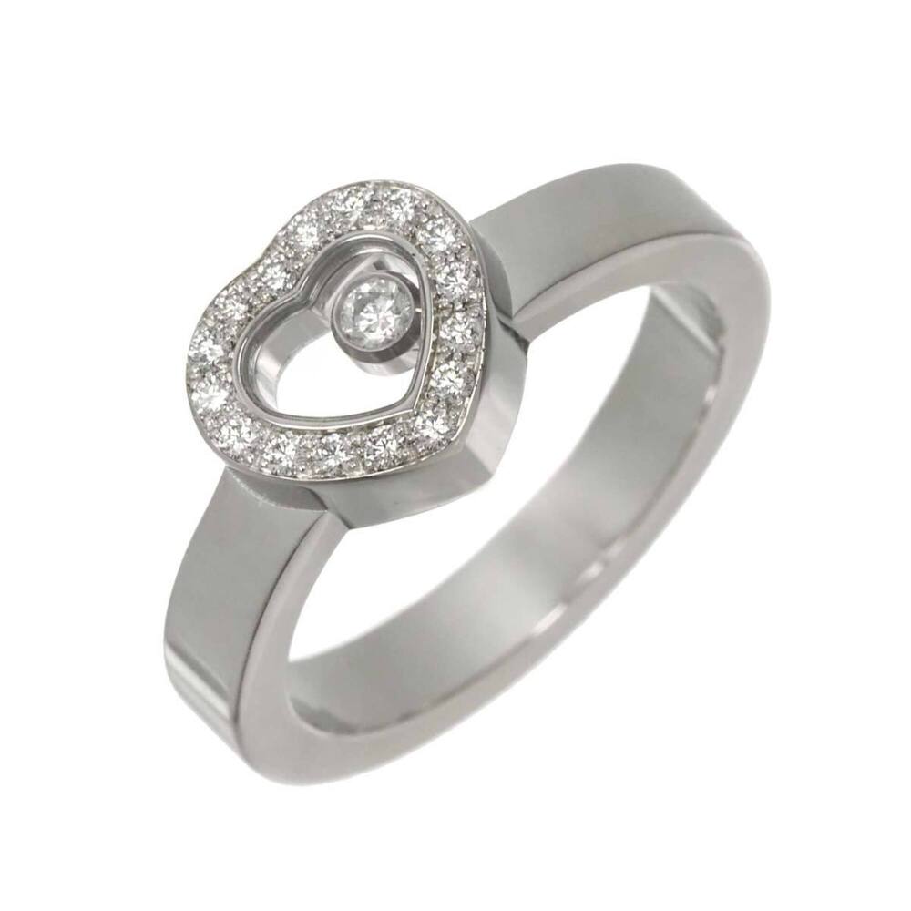CHOPARD 18k Silver Diamond Heart Ring